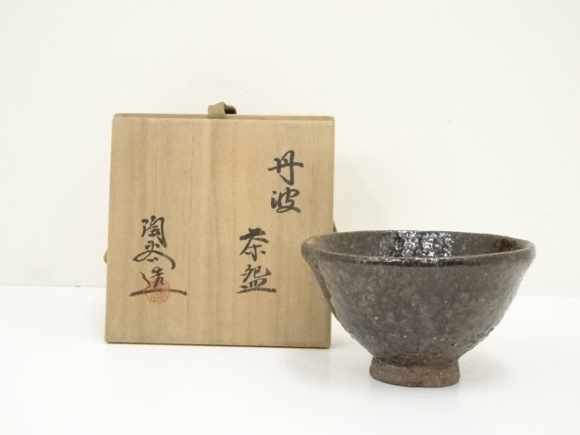 JAPANESE TEA CEREMONY / TANBA WARE TEA BOWL CHAWAN / ARTISAN WORK